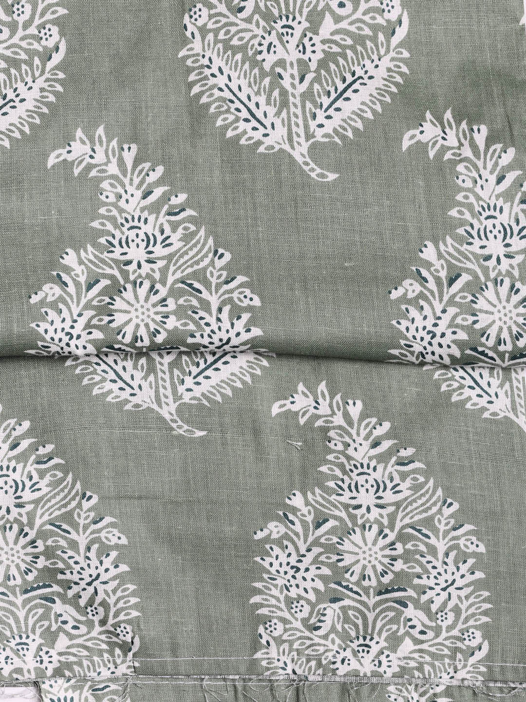 Printed Cotton Blend Unstitched Suit With Dupatta