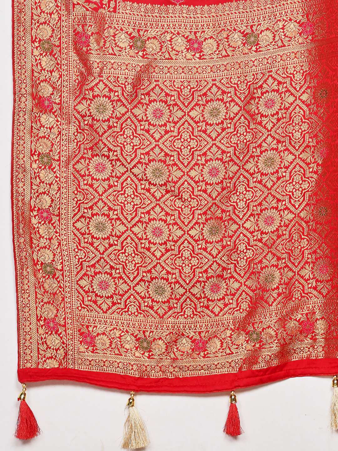 Woven Design Satin Saree