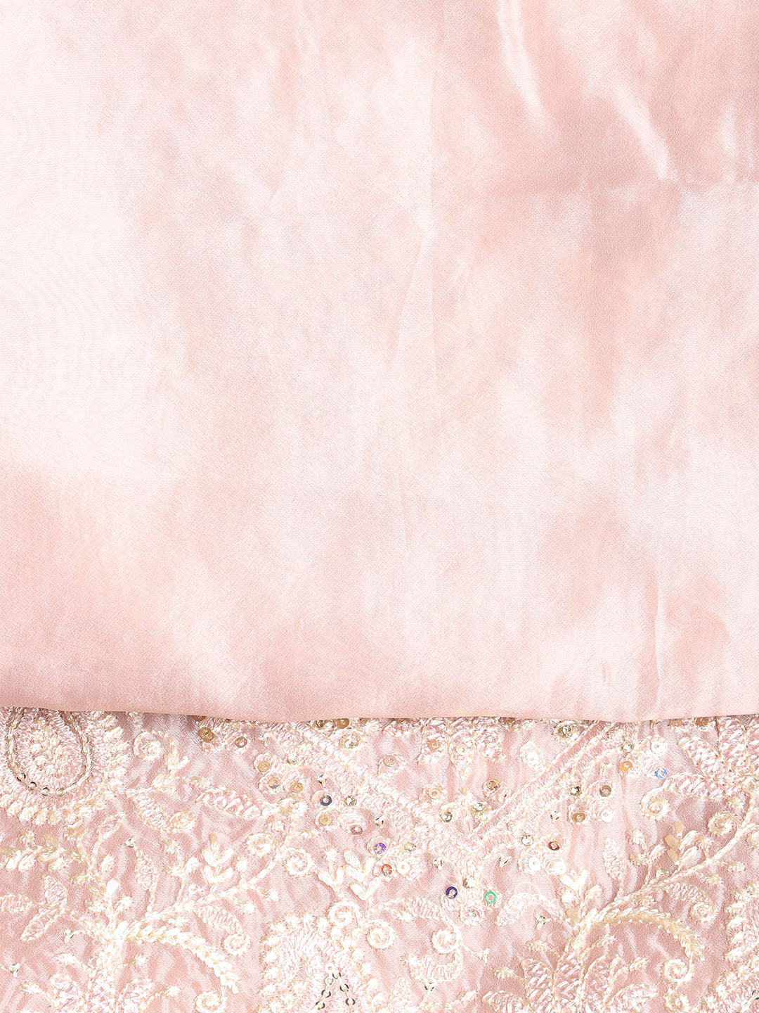 Chikan Work Organza Unstitched Suit With Dupatta