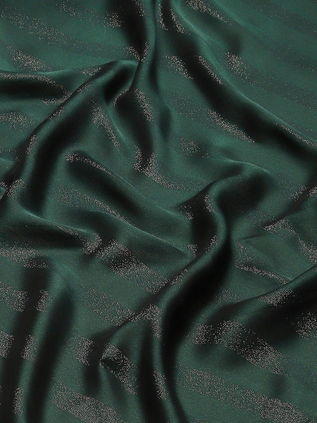 Swarovski Border Art-Chiffon Plain Saree