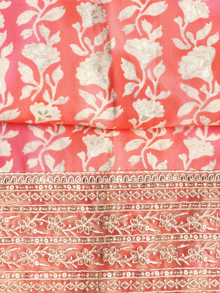 Embroidered Muslin Unstitched Suit With Dupatta