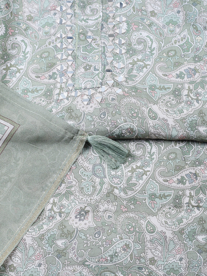 Embroidered Muslin Unstitched Suit With Pant &amp; Dupatta