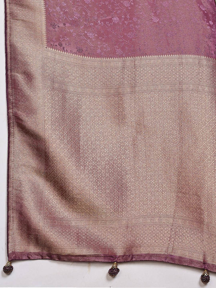 Woven Design Satin Saree