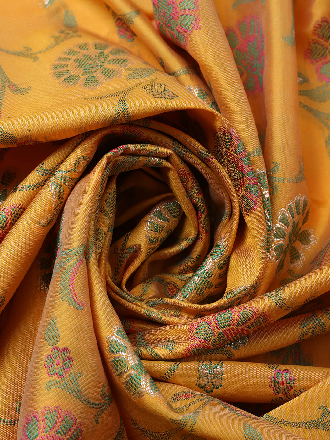 Banarasi Chanderi Unstitched Suit With Pant &amp; Dupatta