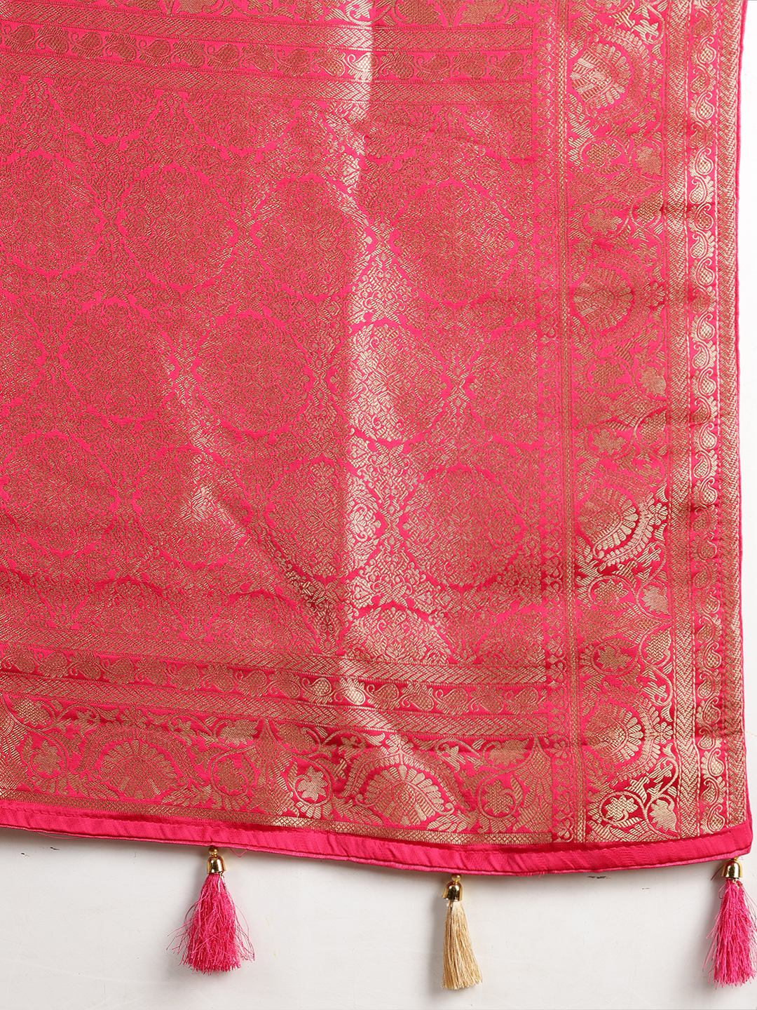Woven Design Satin Saree