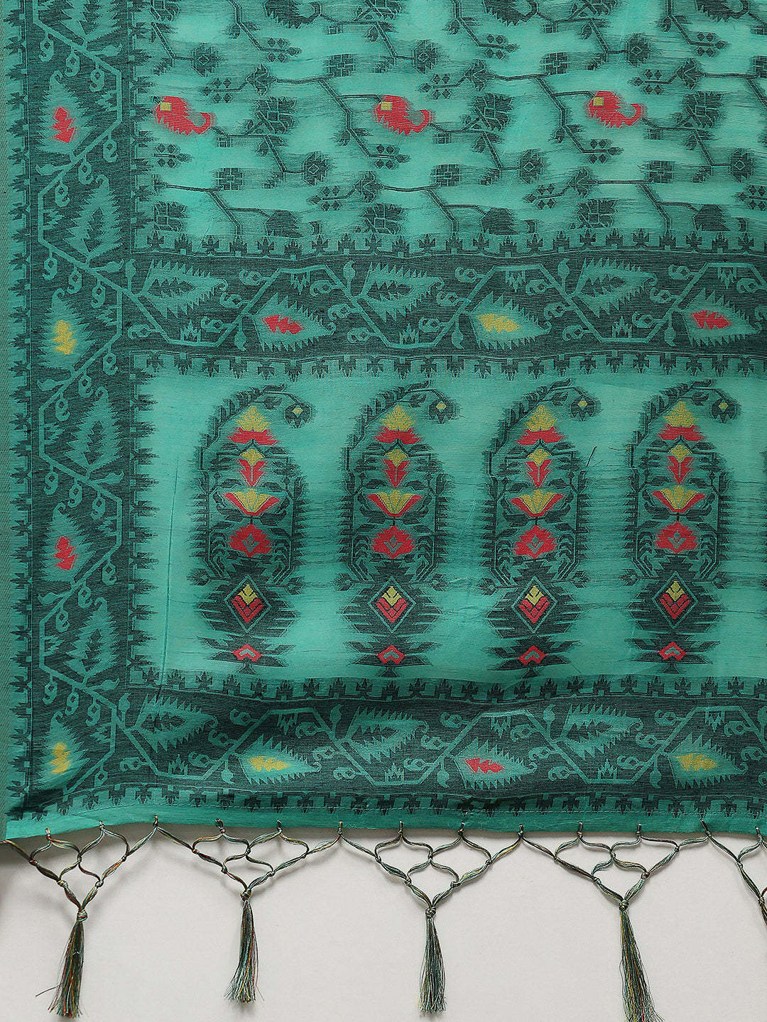 Resham Booti Woven Cotton Blend Saree