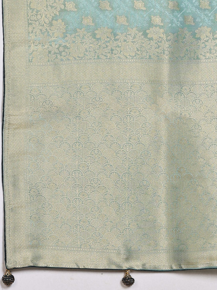 Woven Design Satin Saree