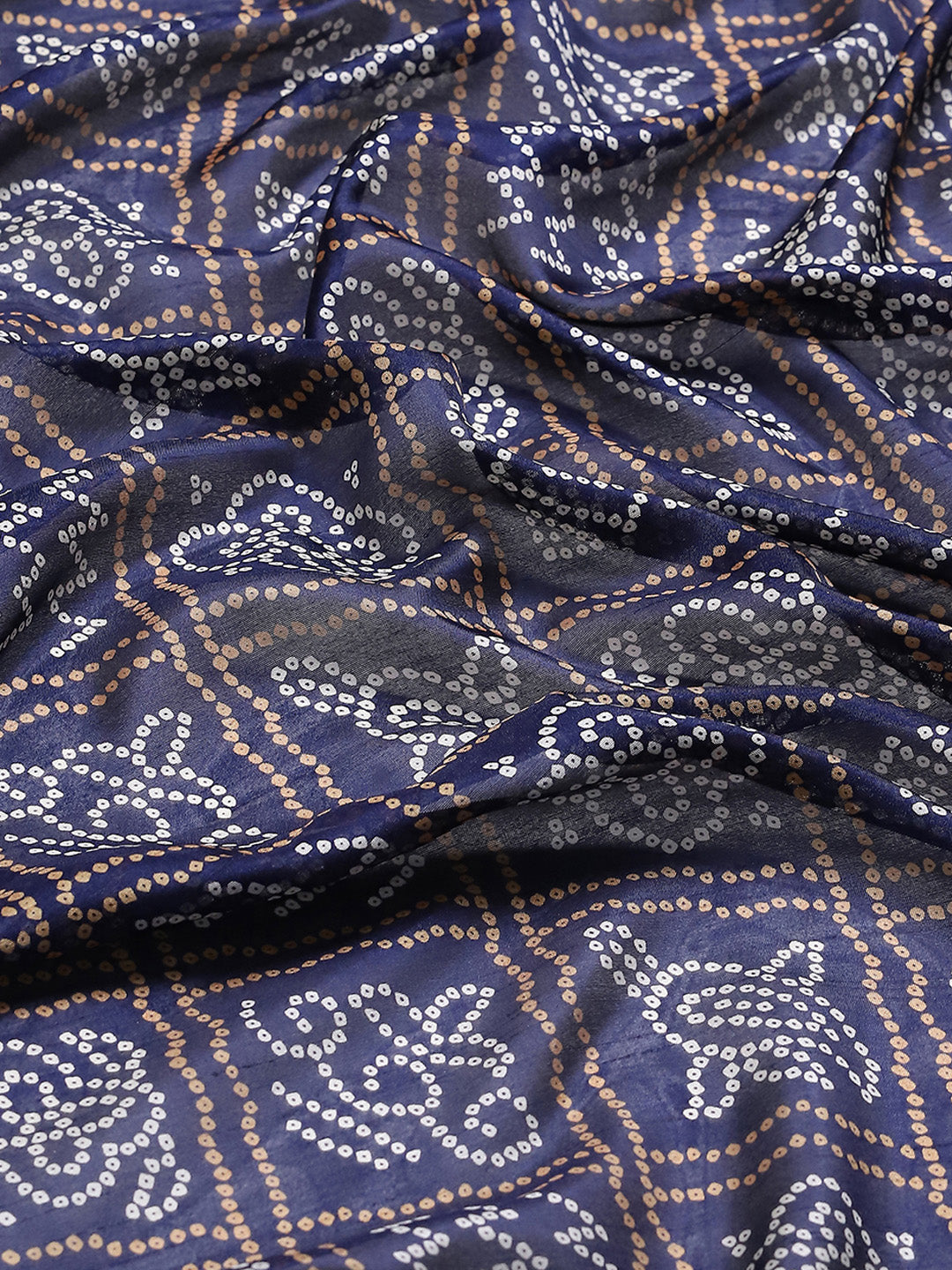 Bandhani Printed Cotton Blend Saree