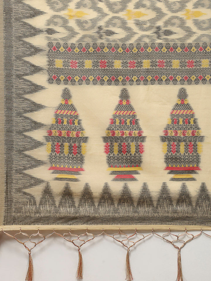 Resham Booti Woven Cotton Saree
