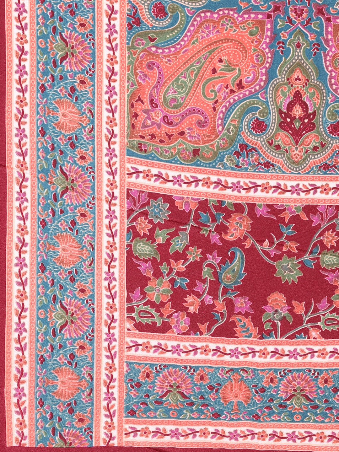 Floral Printed Crepe Saree