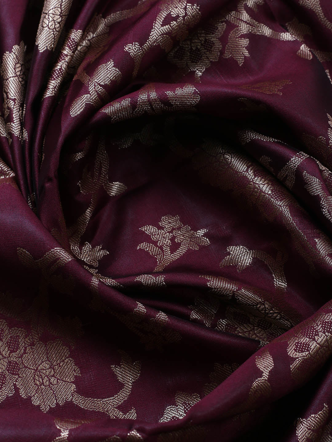 Banarasi Chanderi Unstitched Suit With Pant &amp; Dupatta