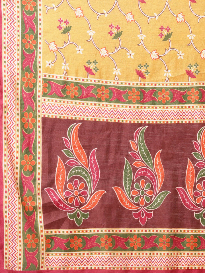 Digital Printed Art Silk Saree