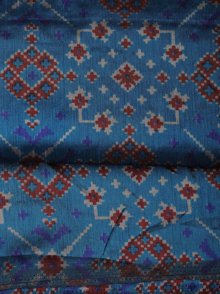 Art Silk Unstitched Suit Piece With Dupatta