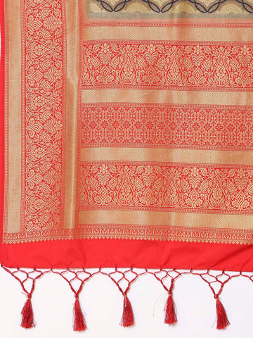 Zari Jaal Handloom Woven Saree