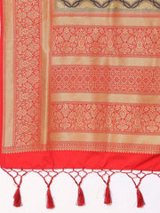 Zari Jaal Handloom Woven Saree