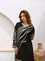 Neck Embroidery Cotton Blend Kurti With Palazzo