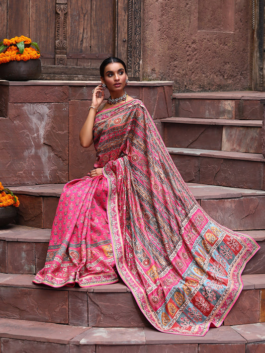 Printed Crepe Saree