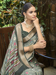 Digital Printed Art Silk Saree