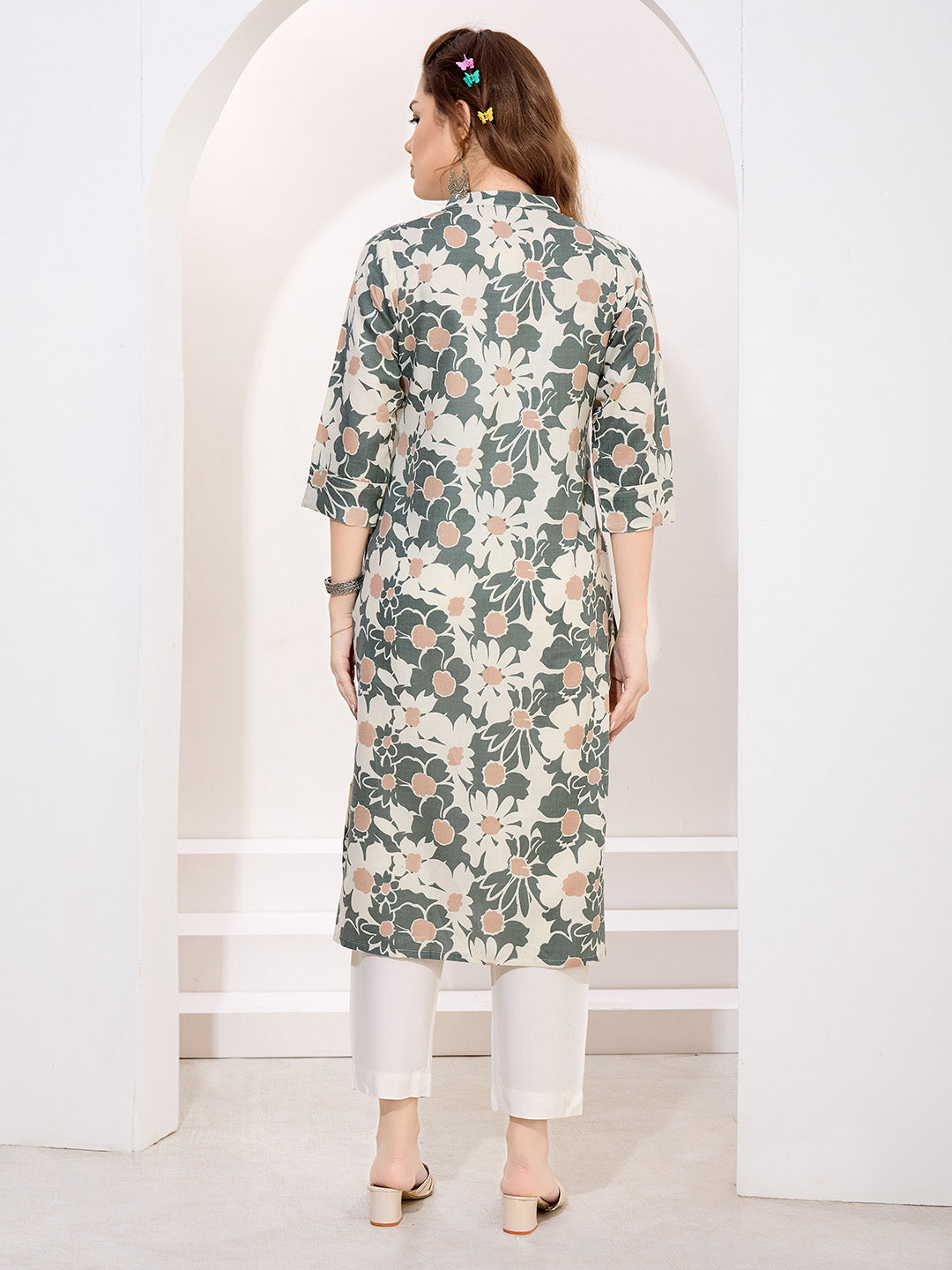 Floral Printed Cotton Kurta