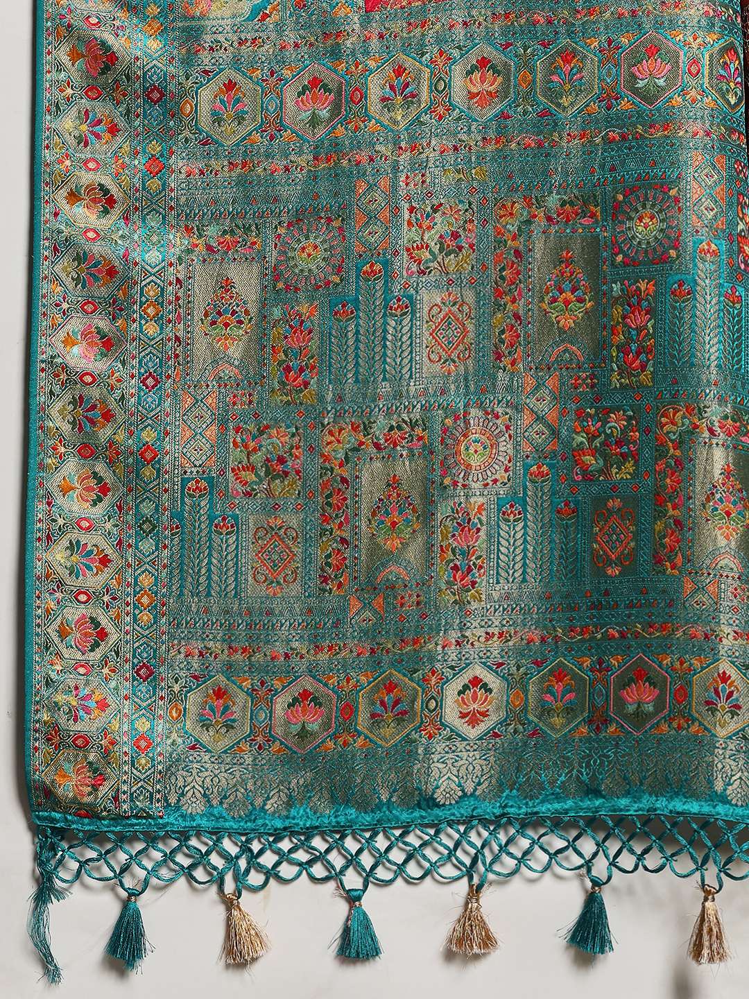 Woven Design Satin Saree