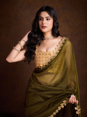 Stone Embroidery Tissue Saree