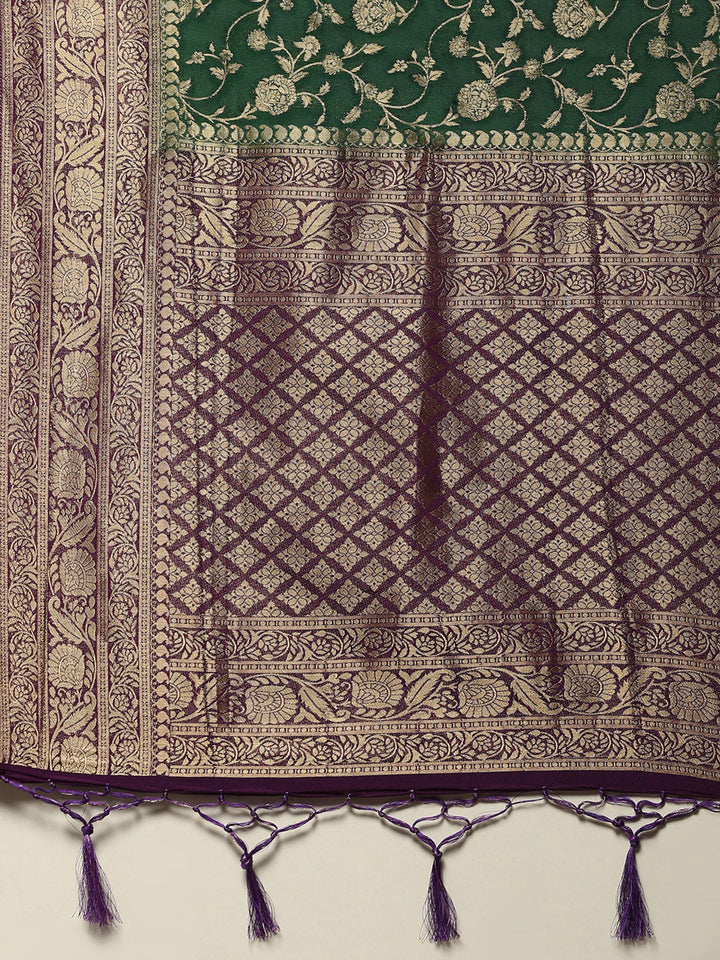 Plain Crepe Saree
