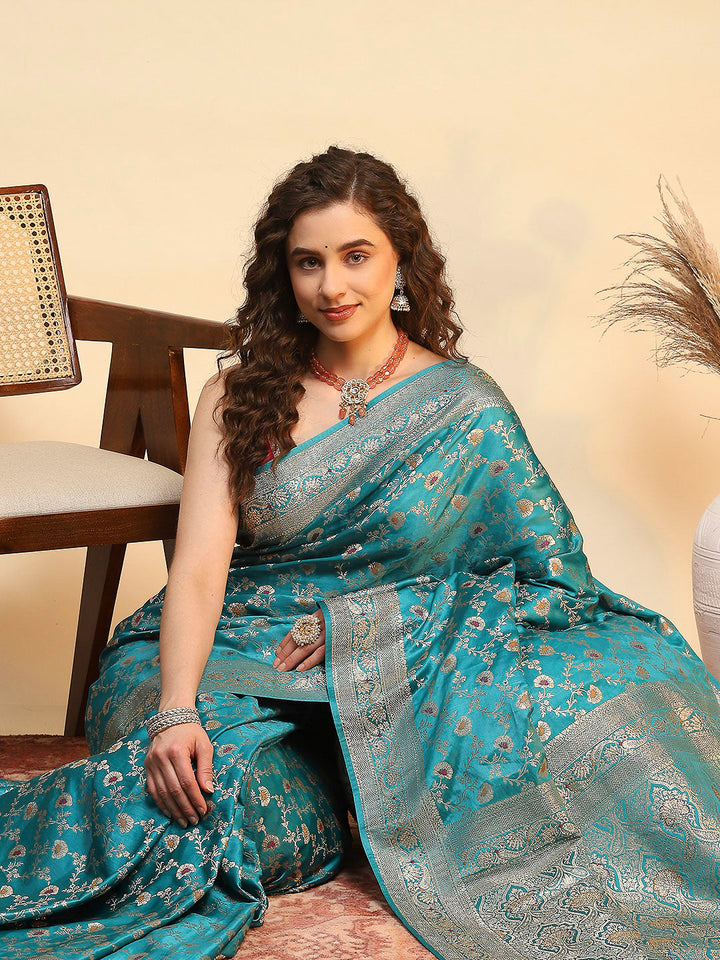 Woven Design Satin Saree