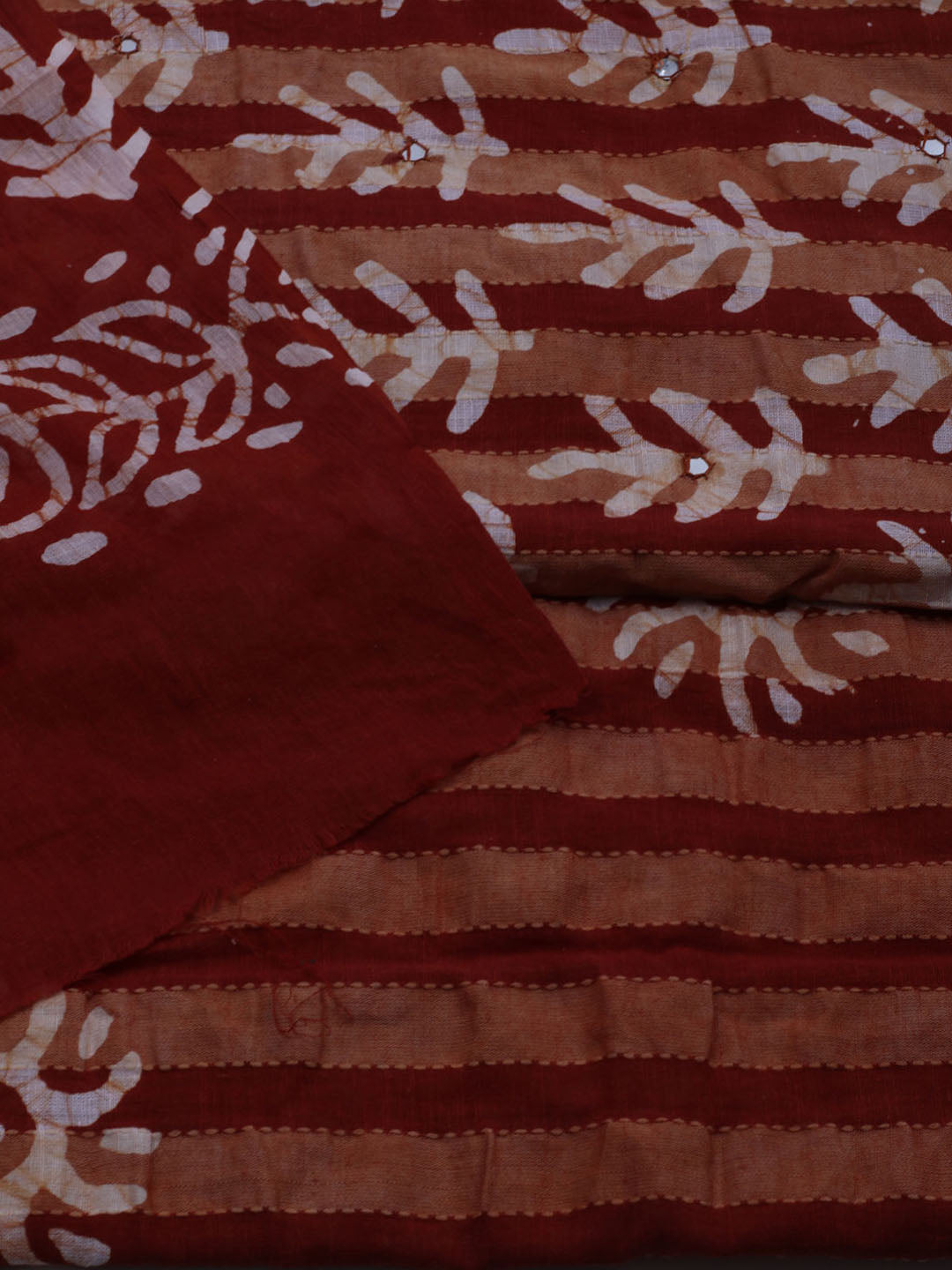 Printed Cotton Blend Unstitched Suit With Dupatta