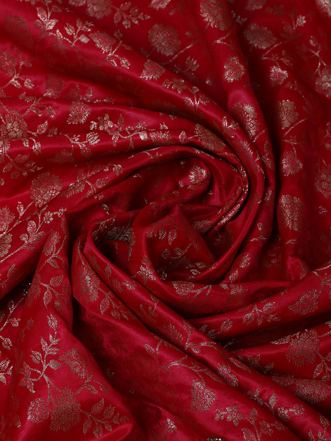 Stone Work Satin Embroidery Saree
