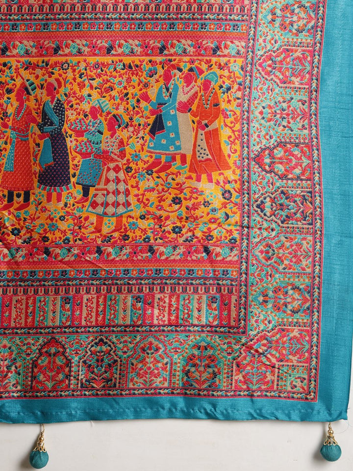 Digital Printed Art Silk Saree