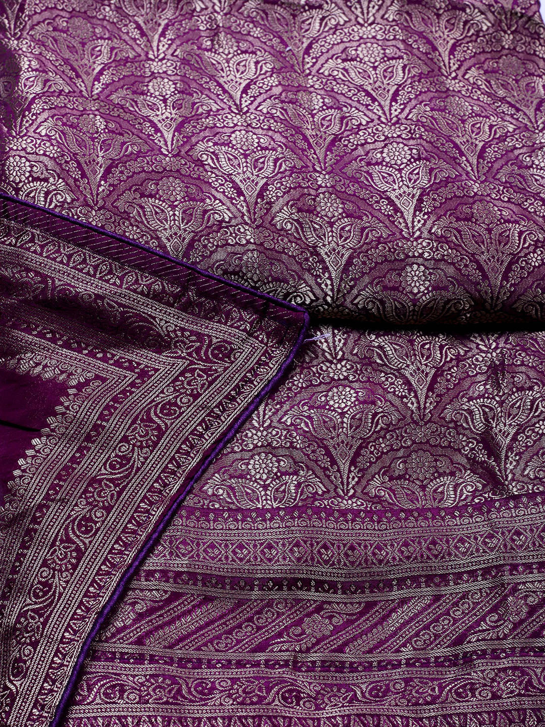 Woven Design Chanderi Unstitched Suit With Pant &amp; Dupatta