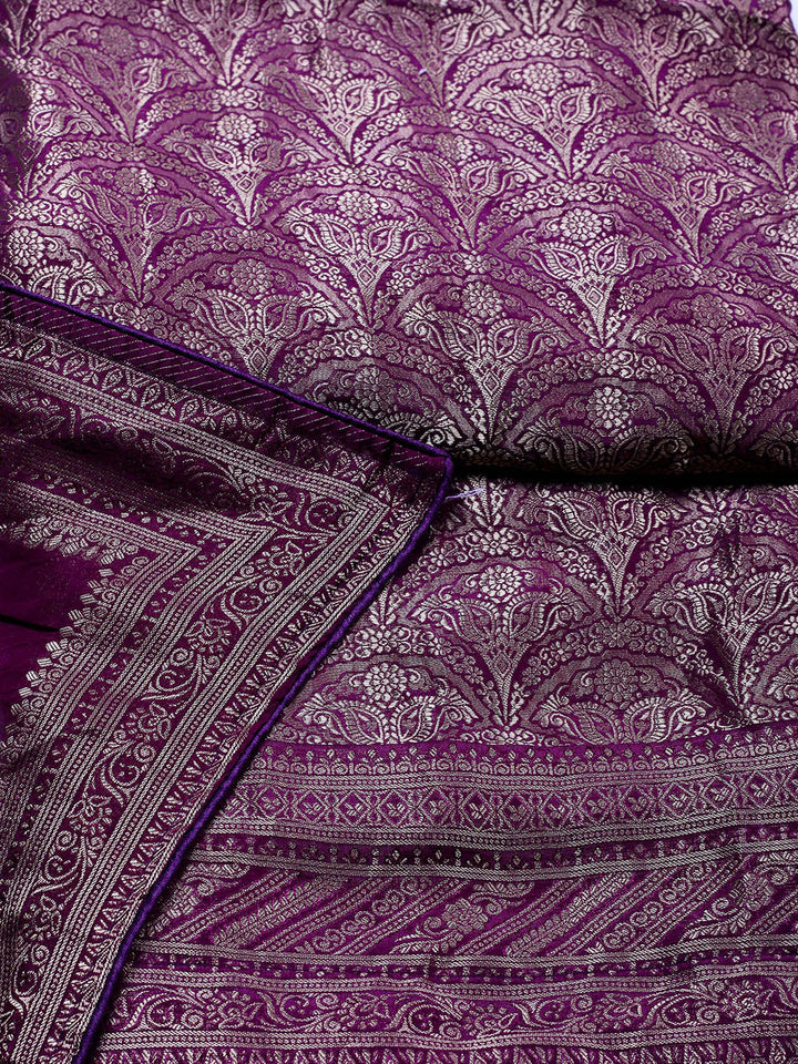 Woven Design Chanderi Unstitched Suit With Pant &amp; Dupatta