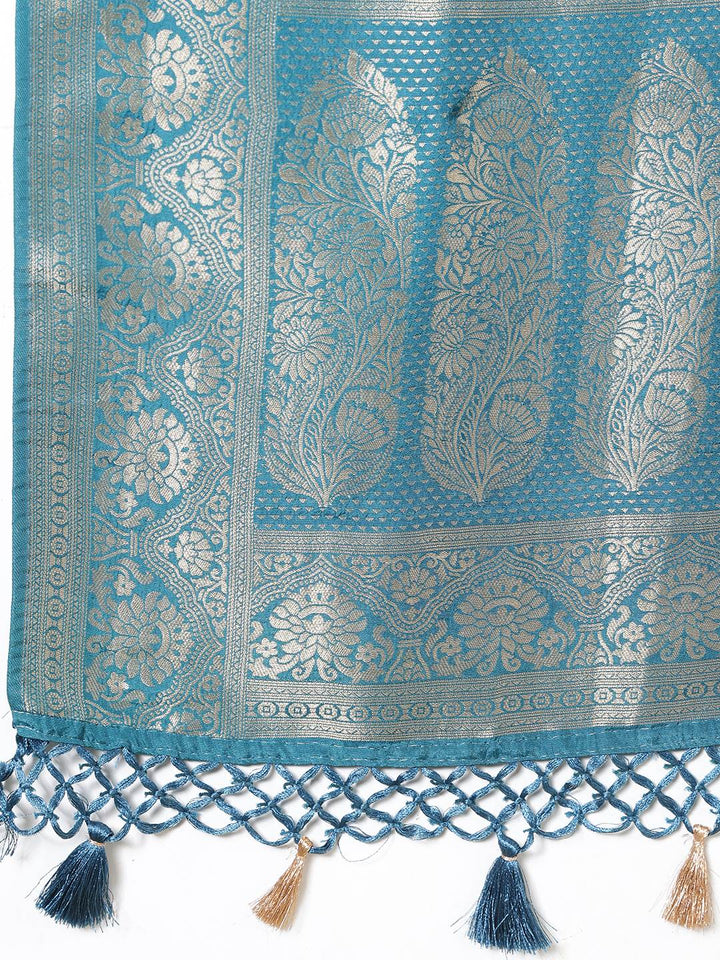 Woven Design Satin Saree