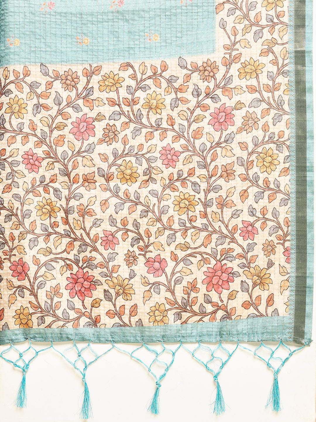Printed Tussar Saree