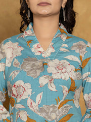 Printed Cotton Blend Short Kurti