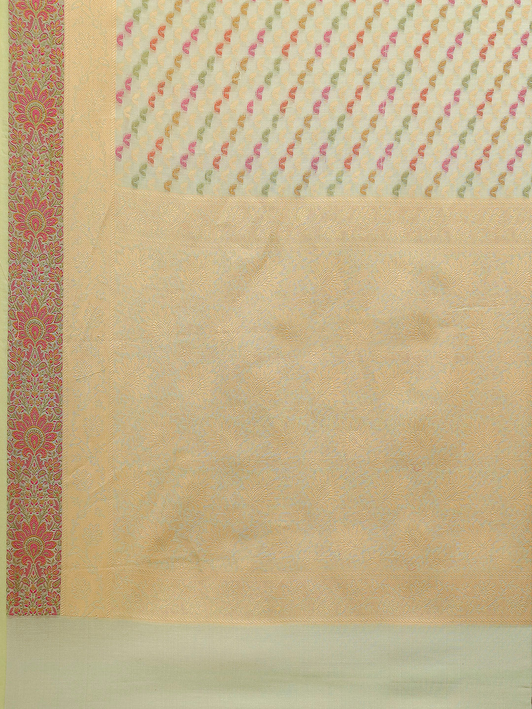 Resham Embroidered Cotton Blend Woven Saree
