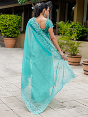 Sequence Embroidery Tissue Saree