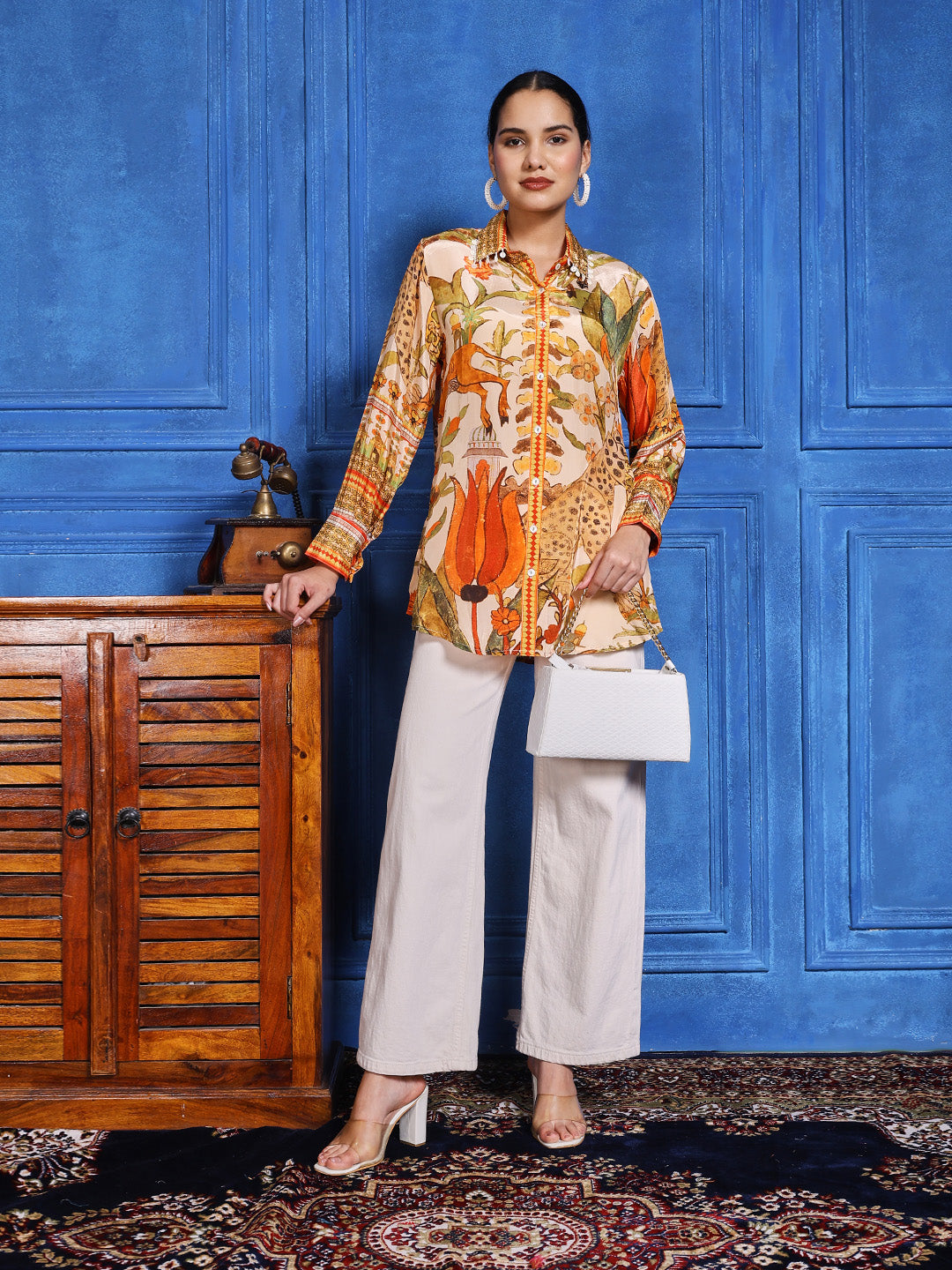 Printed Crepe Kurta