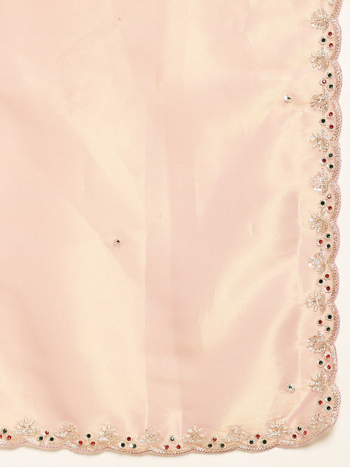 Embroidered Tissue Saree