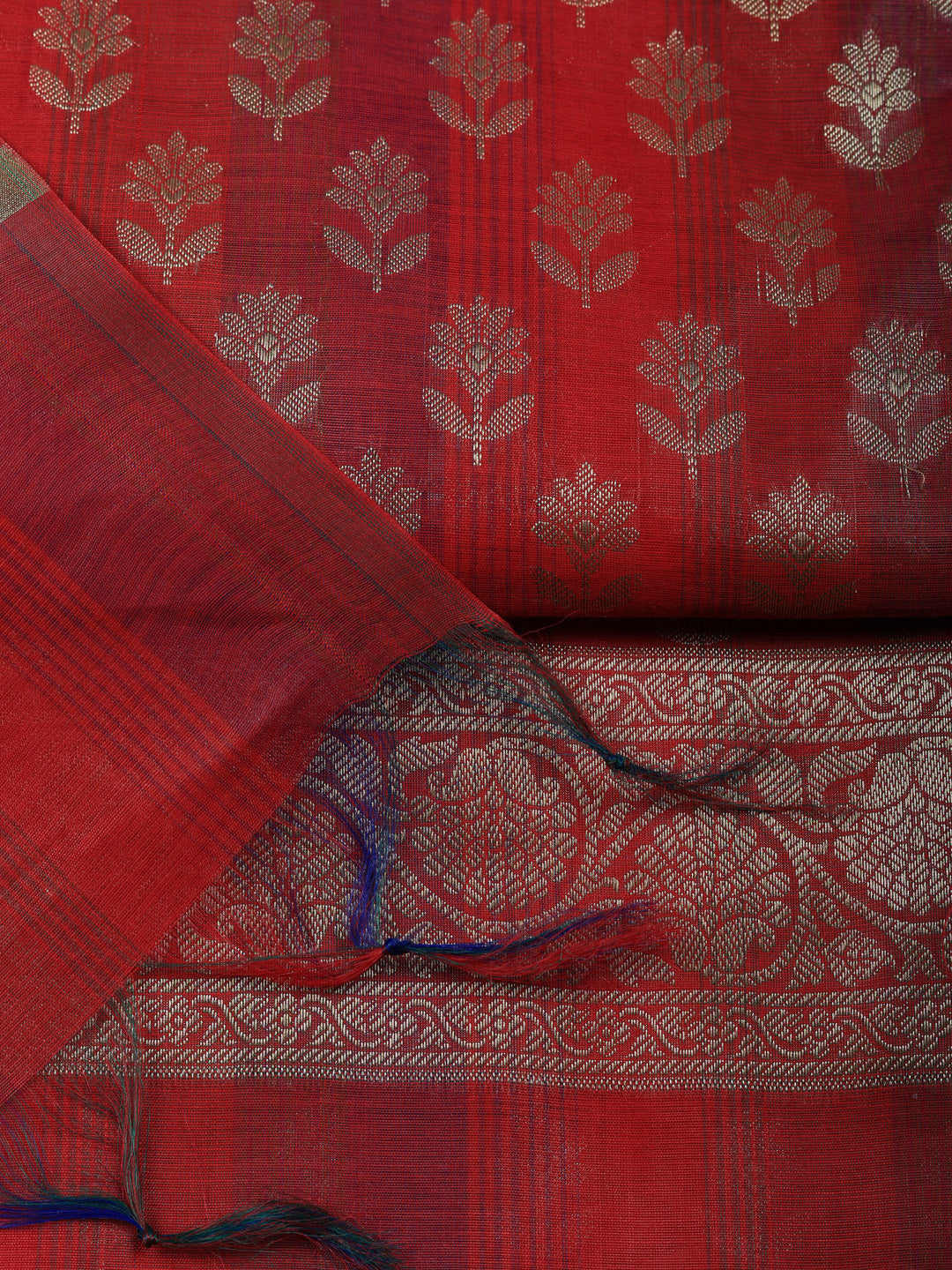 Woven Design Chanderi Unstitched Suit With Pant &amp; Dupatta