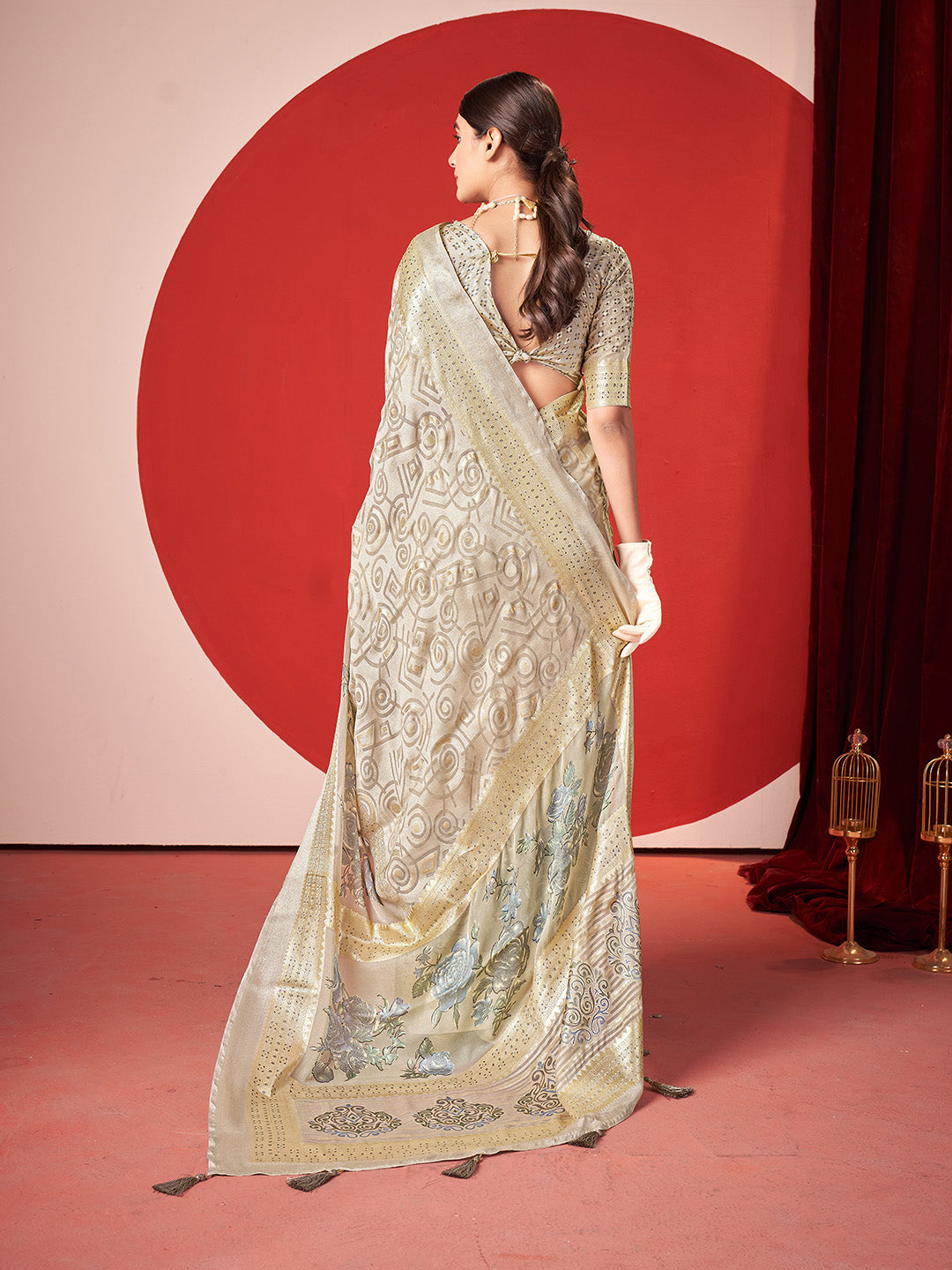 Zari Border Georgette Saree