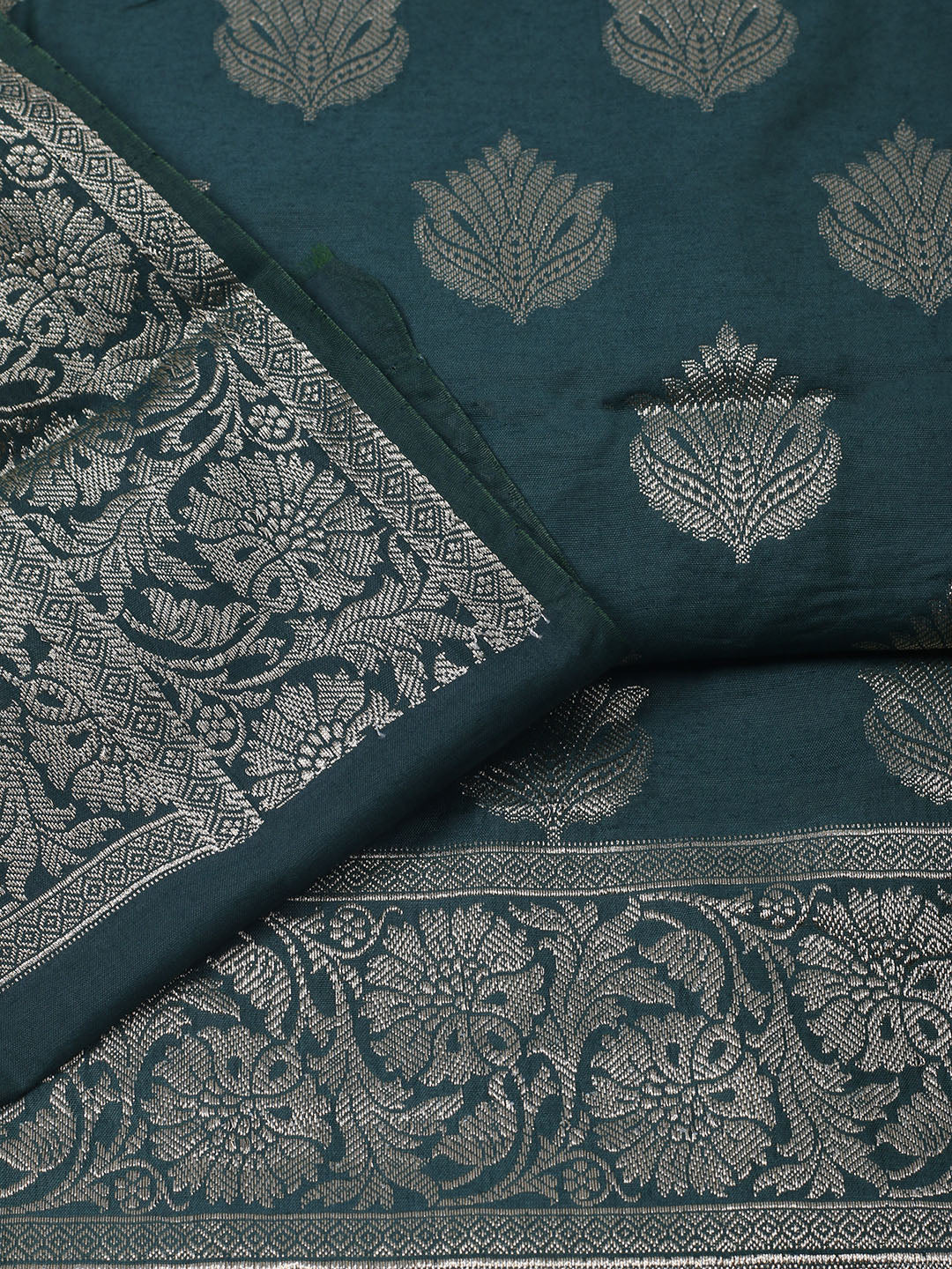 Woven Chanderi Unstitched Suit With Dupatta