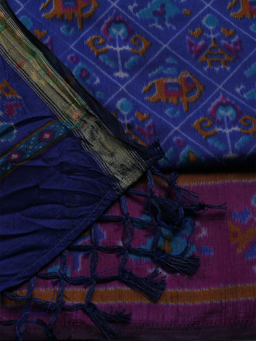 Woven Design Art Silk Unstitched Kurta With Pant &amp; Dupatta