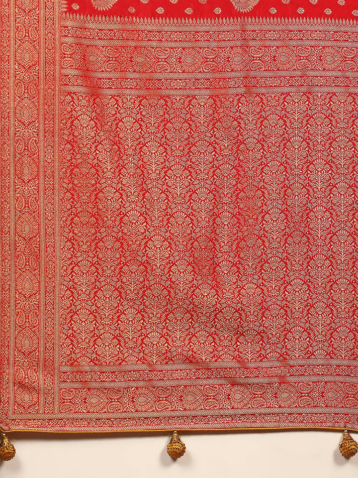 Woven Design Satin Saree