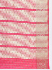 Zari Border Booti Woven Handloom Saree