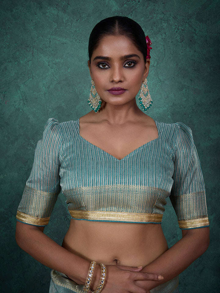 Woven Border Linen Saree