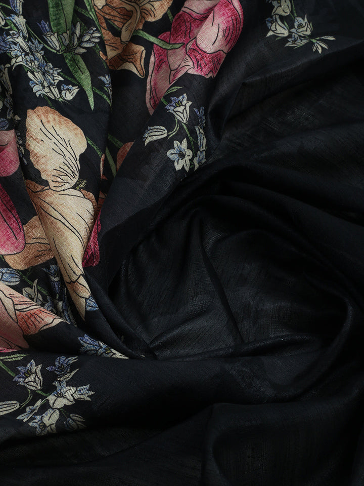 Printed Tussar Saree