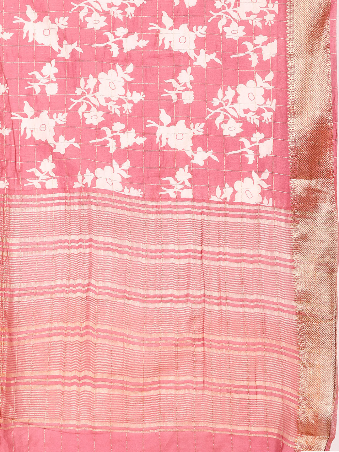 Floral Printed Art Silk Saree