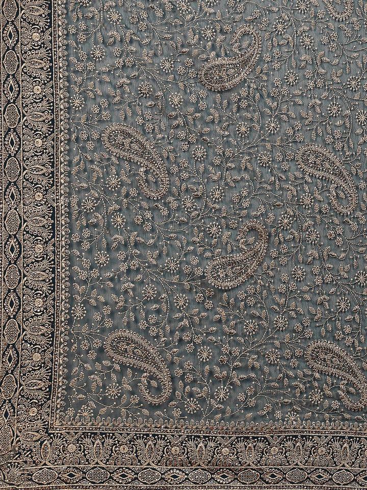 Embroidered Georgette Saree