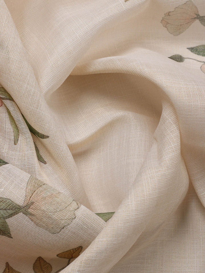 Printed Tissue Unstitched Suit With Pant &amp; Dupatta